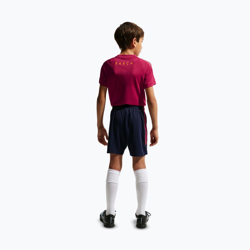 Children's football shorts Nike FC Barcelona Strike blackened blue/noble red/mineral yellow 4