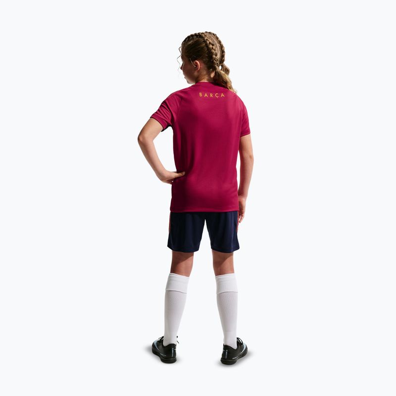 Children's football shorts Nike FC Barcelona Strike blackened blue/noble red/mineral yellow 5