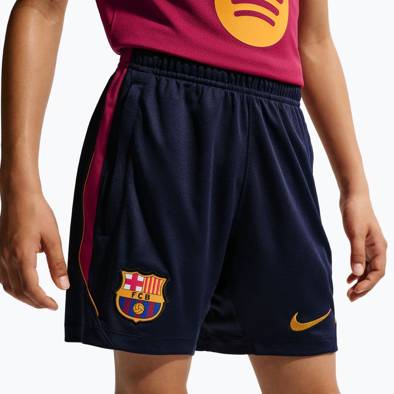 Children's football shorts Nike FC Barcelona Strike blackened blue/noble red/mineral yellow 7