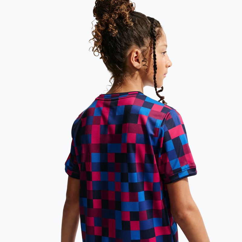 Children's football shirt Nike FC Barcelona Dri-Fit Pre-Match noble red/mineral yellow 6