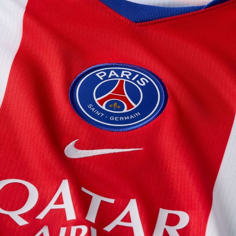 Men's football long sleeve top Nike Paris Saint-Germain Dri-Fit Stadium Home old royal/white/university red/white 3
