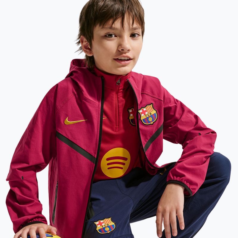 Children's football jacket Nike FC Barcelona Tech Full Zip noble red/black/mineral yellow 6
