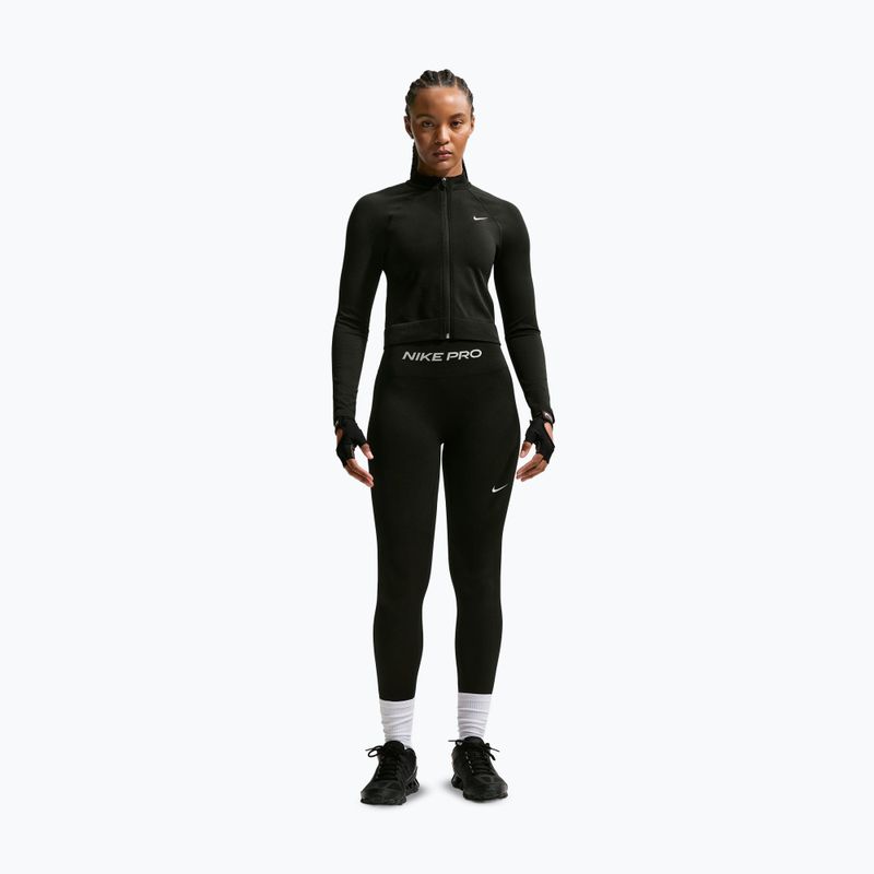 Women's training sweatshirt Nike Pro Seamless black/white 2