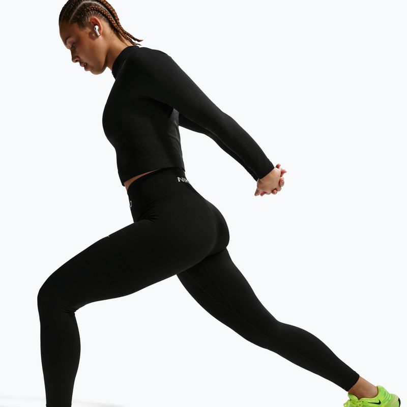 Women's leggings Nike Pro Seamless black/white 5