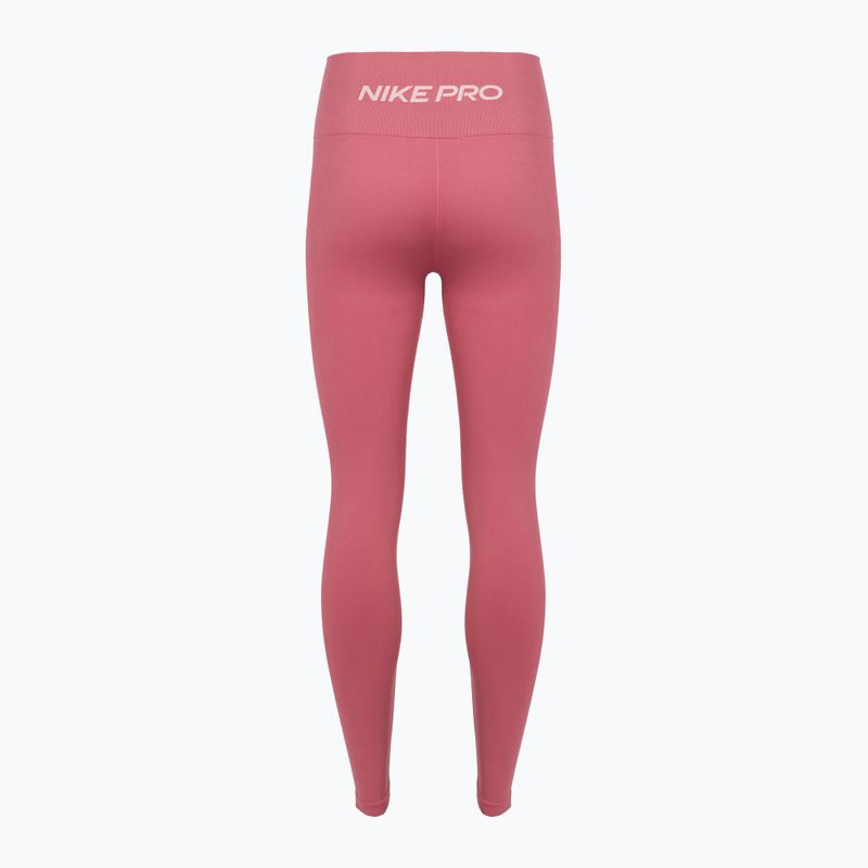 Women's Nike Pro Seamless Leggings pink peony/white 2