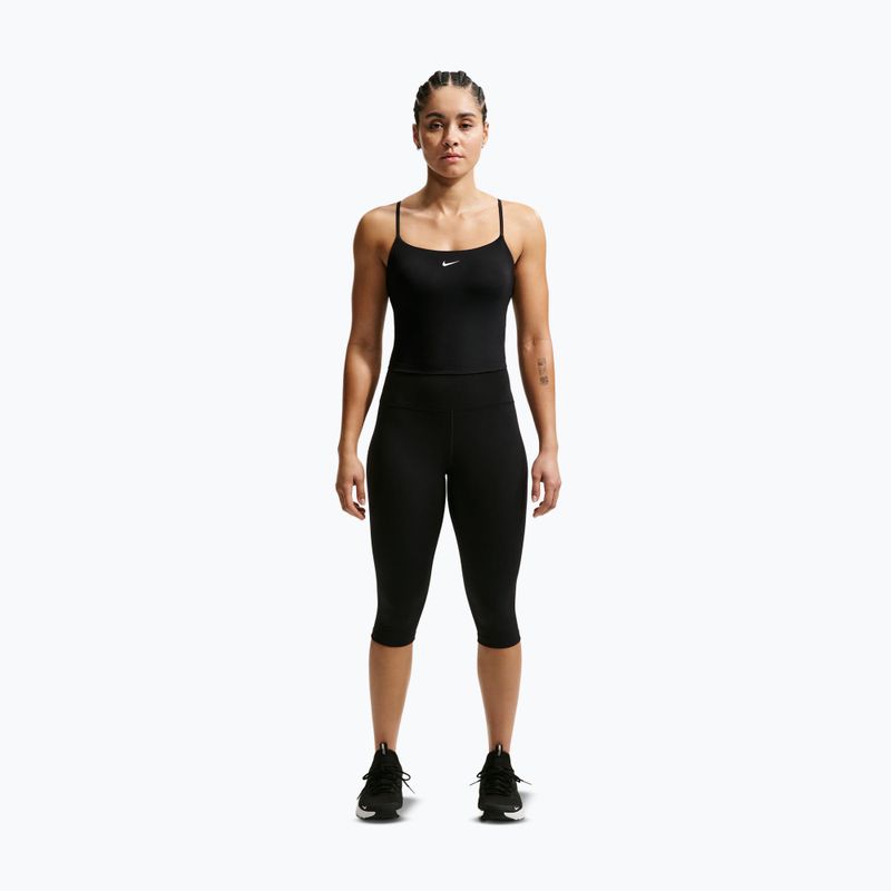 Nike One Medium Support women's training t-shirt black/white 2