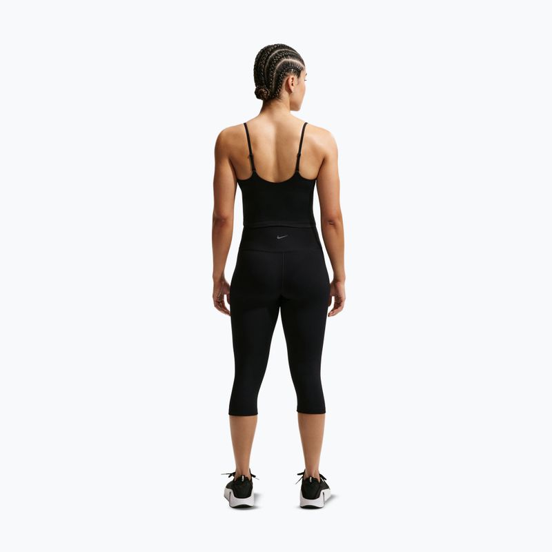 Nike One Medium Support women's training t-shirt black/white 3