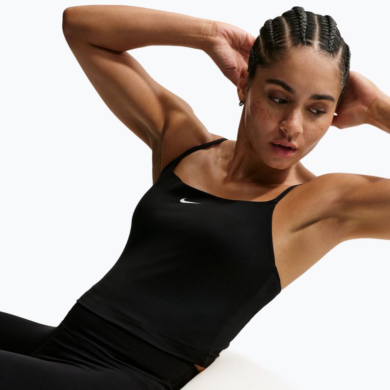 Nike One Medium Support women's training t-shirt black/white 6