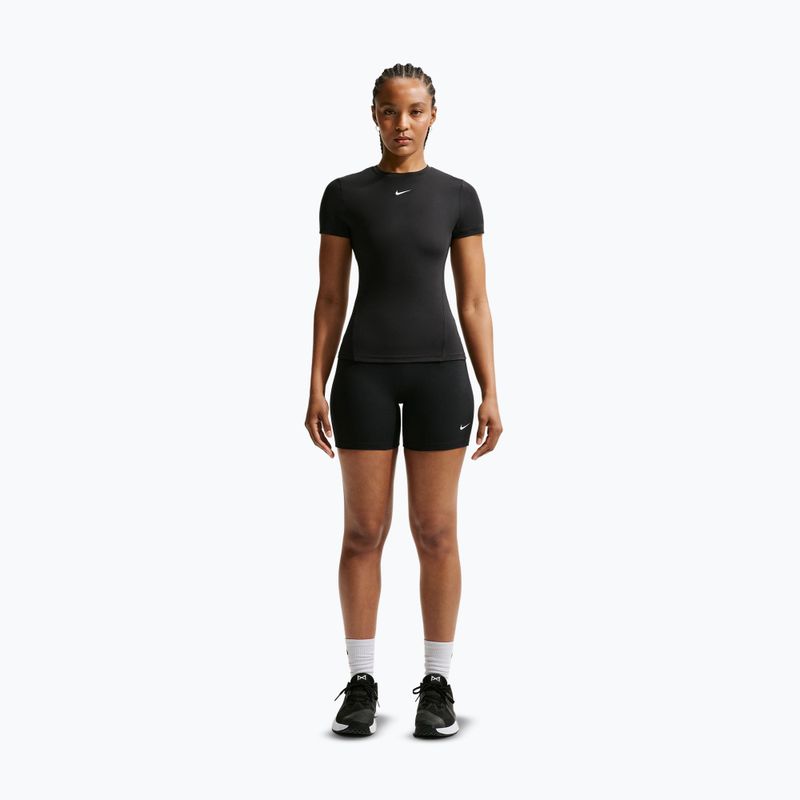 Women's training shirt Nike One Fitted black/white 2