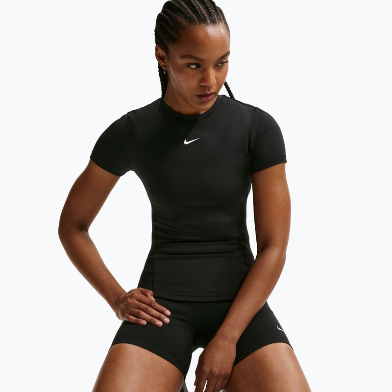 Women's training shirt Nike One Fitted black/white 4