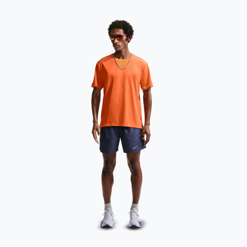 Men's running T-shirt Nike Miler Dri-Fit UV safety orange 2