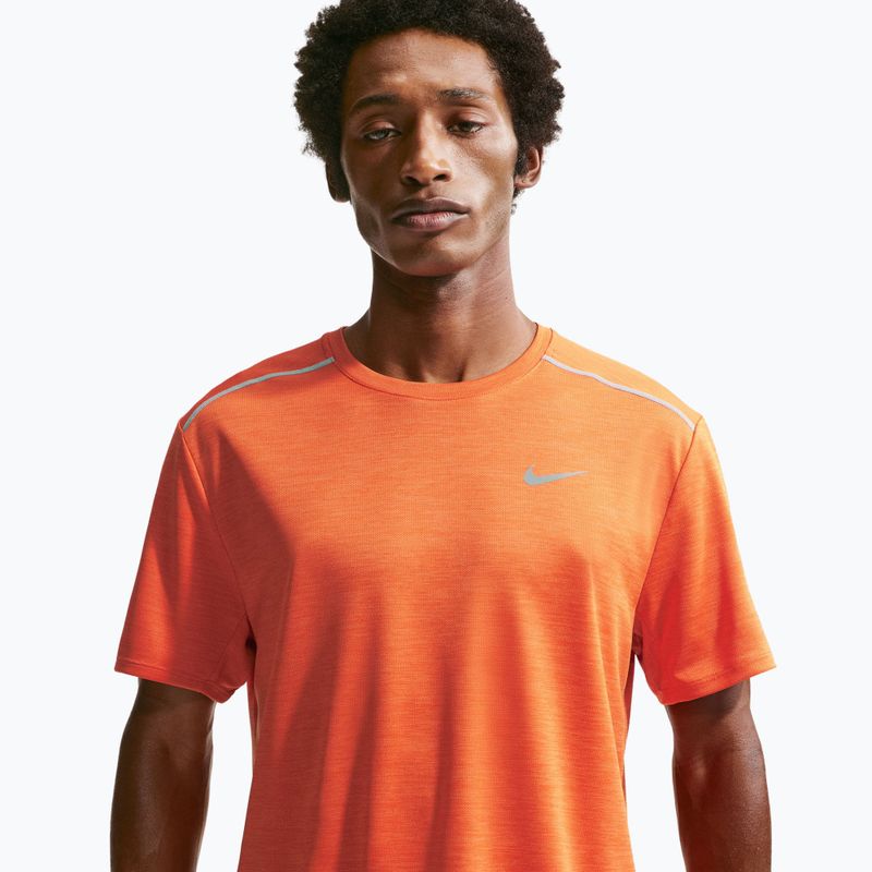 Men's running T-shirt Nike Miler Dri-Fit UV safety orange 4