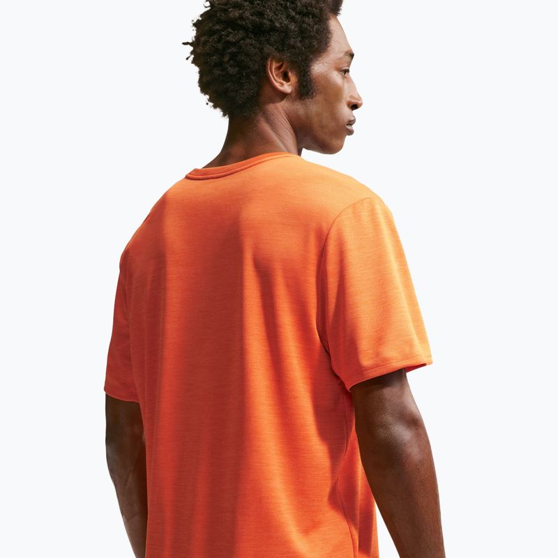 Men's running T-shirt Nike Miler Dri-Fit UV safety orange 5