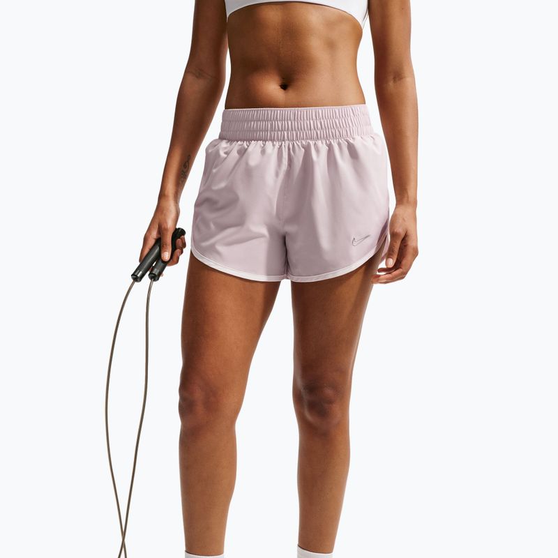 Women's training shorts Nike One Woven Brief-Lined platinum violet/sail 5