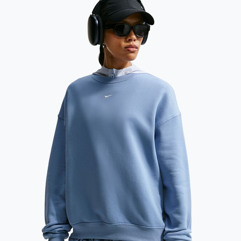 Women's sweatshirt Nike Studio Fleece Medium Weight work blue/sail 4