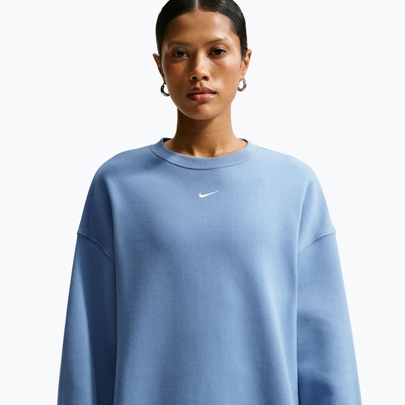 Women's sweatshirt Nike Studio Fleece Medium Weight work blue/sail 5