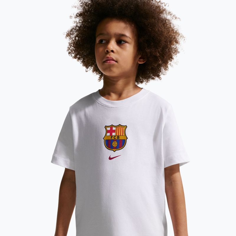 Children's T-shirt Nike FC Barcelona Soccer white 4