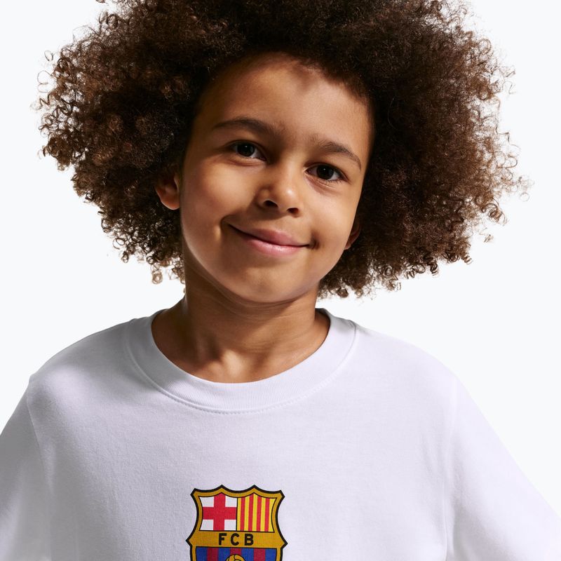 Children's T-shirt Nike FC Barcelona Soccer white 5