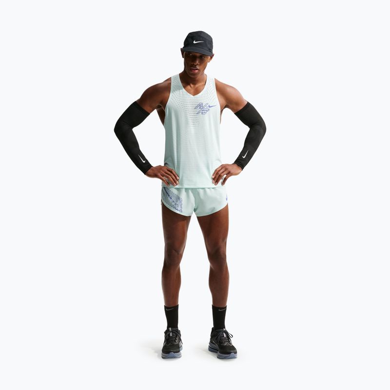 Men's running T-shirt Nike AeroSwift Dri-Fit ADV Running Singlet barely green/lapis 2