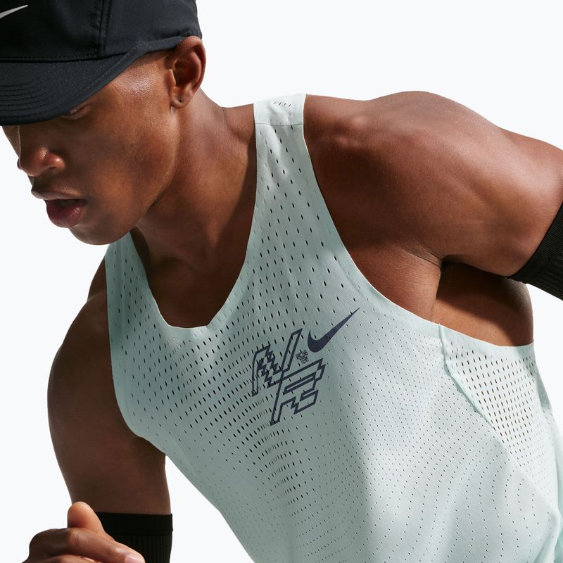 Men's running T-shirt Nike AeroSwift Dri-Fit ADV Running Singlet barely green/lapis 6