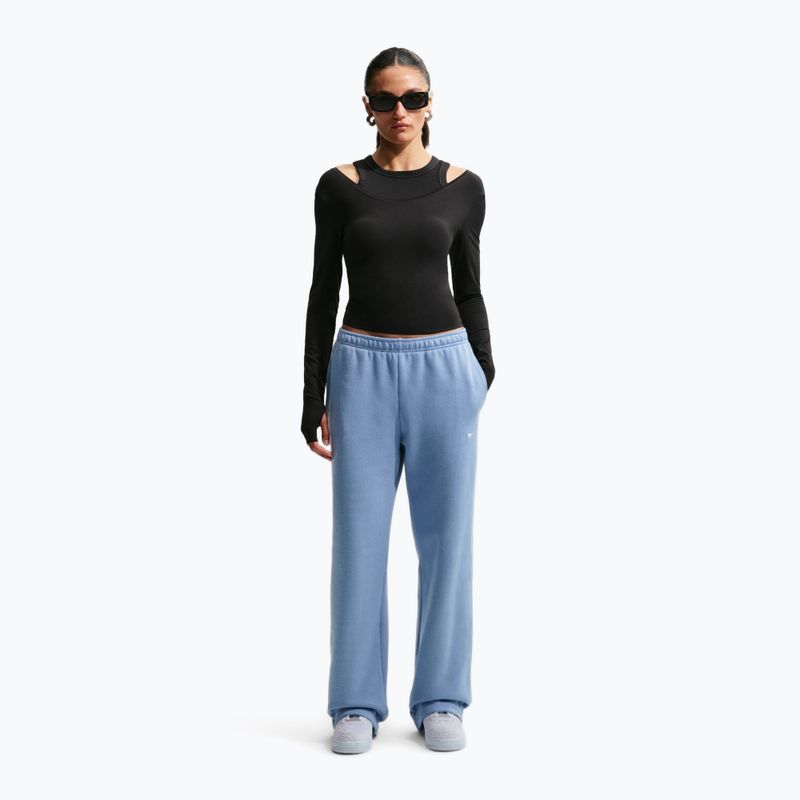 Women's trousers Nike Studio Fleece work blue/sail 2