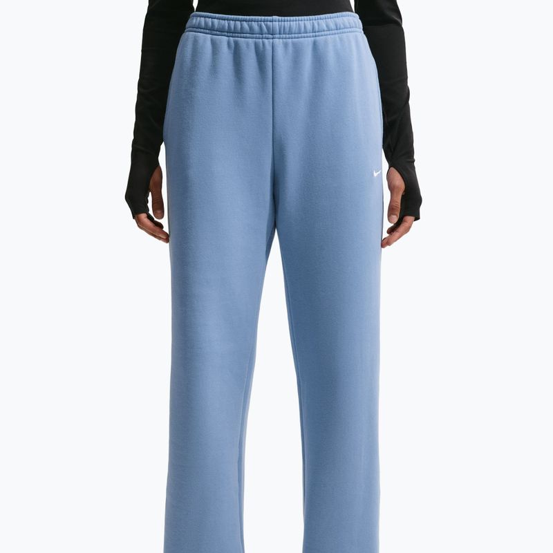Women's trousers Nike Studio Fleece work blue/sail 5