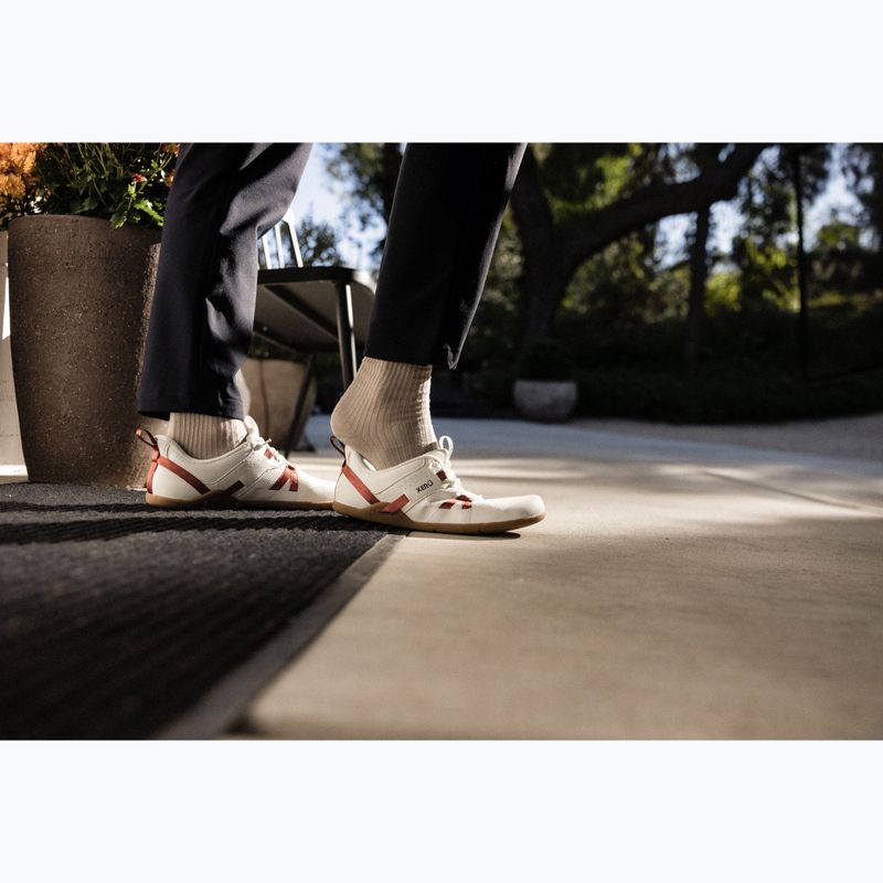Women's barefoot shoes Xero Shoes Prio Easy On egret/burnt brick 8