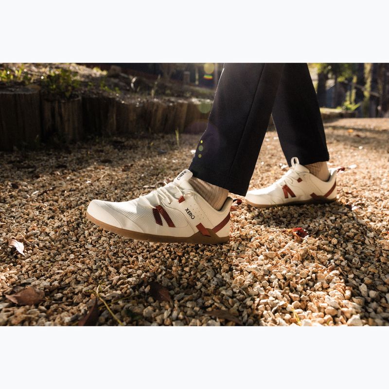 Women's barefoot shoes Xero Shoes Prio Easy On egret/burnt brick 9