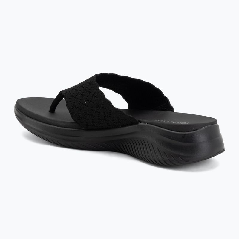 Women's slides SKECHERS Ultra Flex 3.0 Rhythm Waves black 3