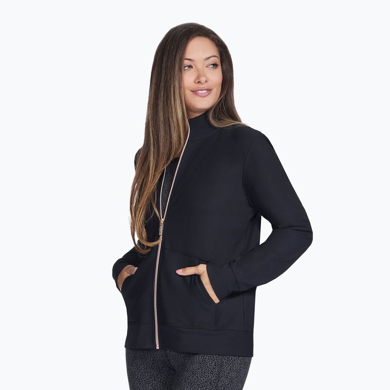 Women's sweatshirt SKECHERS GO Luxe Rib Everyday Full Zip black 3