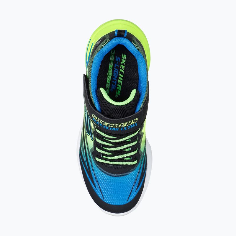 Children's shoes SKECHERS Flex-Glow Ultra black/blue/lime 13