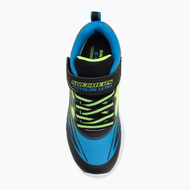 Children's shoes SKECHERS Flex-Glow Ultra black/blue/lime 5