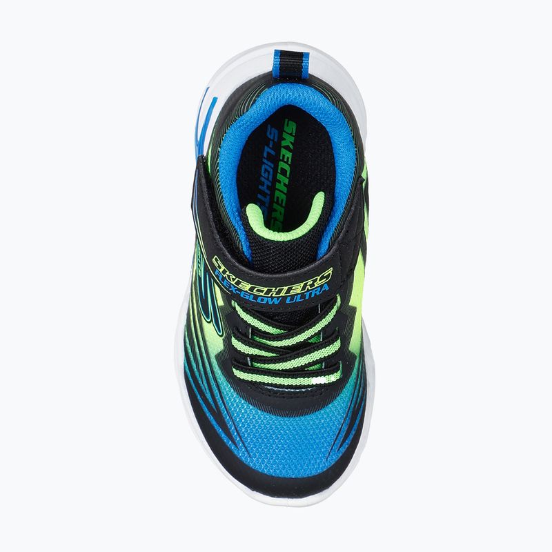 Children's shoes SKECHERS Flex-Glow Ultra black/blue/lime 5