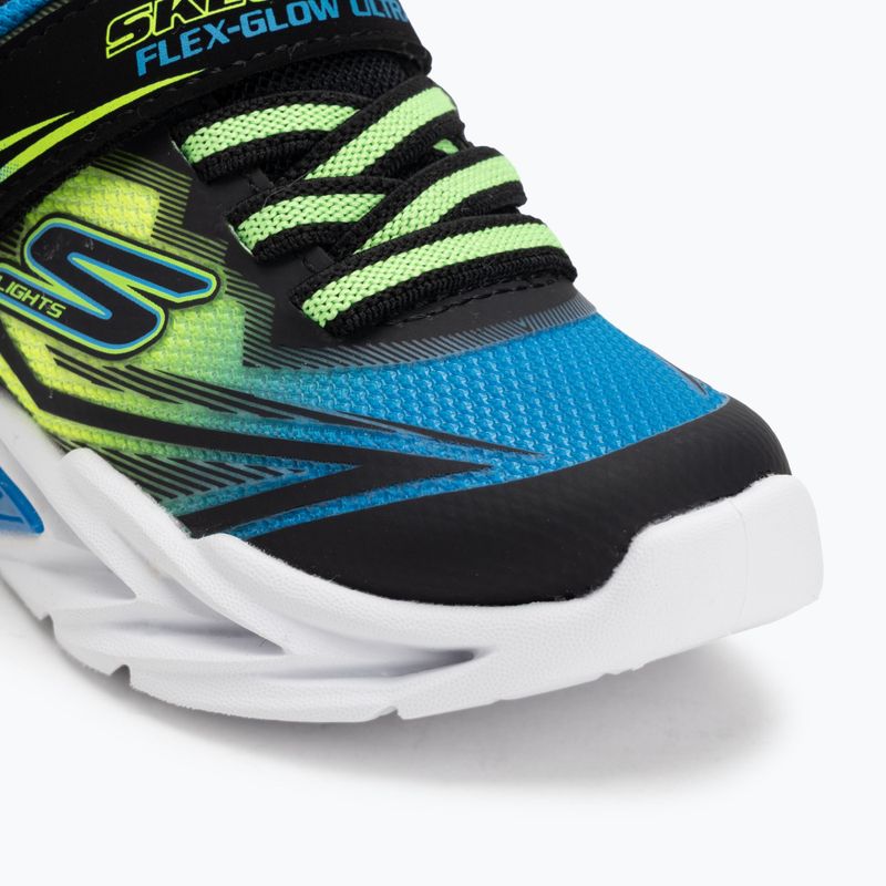 Children's shoes SKECHERS Flex-Glow Ultra black/blue/lime 7