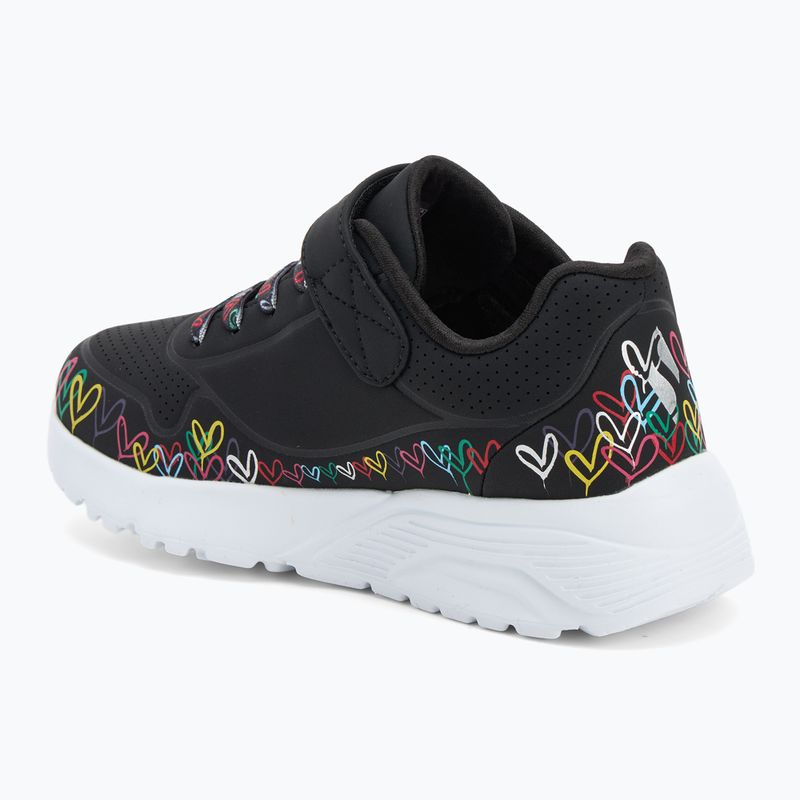Children's shoes SKECHERS Uno Lite Heart Craze black/multi 3