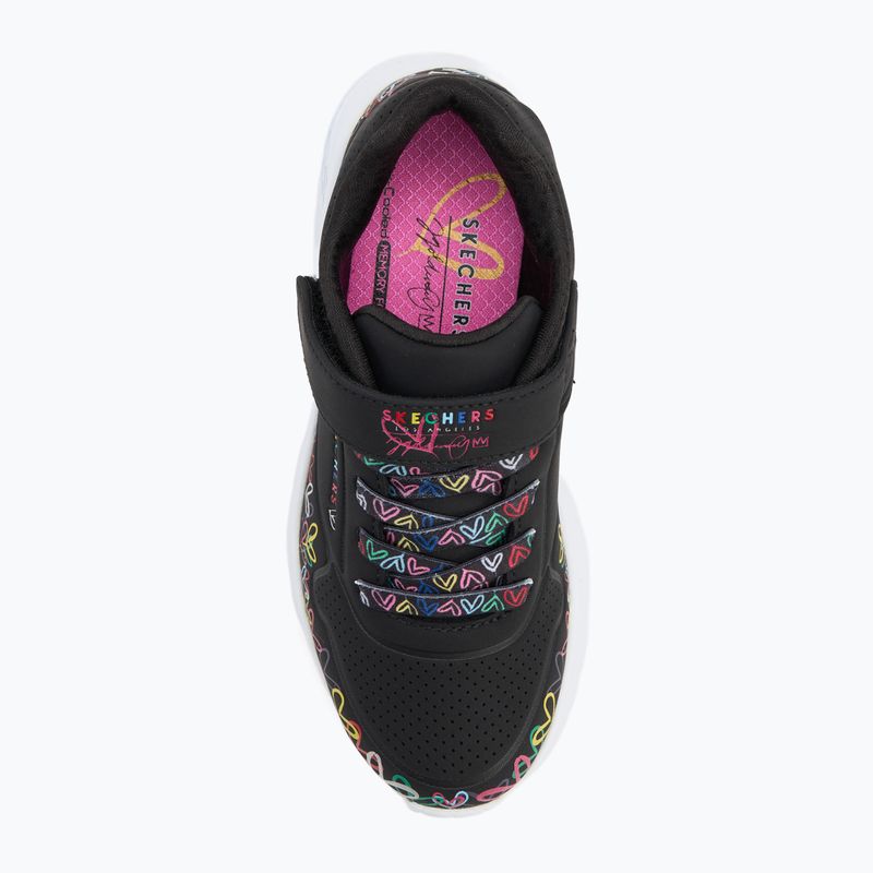 Children's shoes SKECHERS Uno Lite Heart Craze black/multi 5