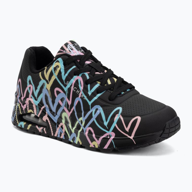 Women's shoes SKECHERS JGoldcrown Uno Spread The Love black