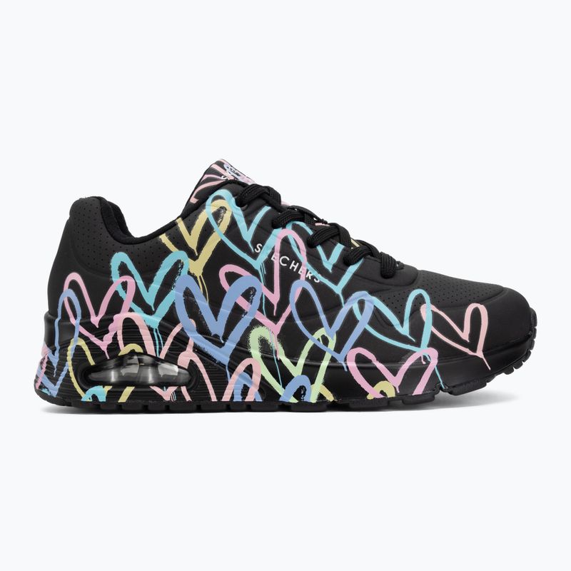 Women's shoes SKECHERS JGoldcrown Uno Spread The Love black 2