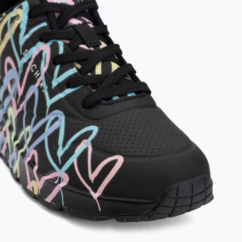 Women's shoes SKECHERS JGoldcrown Uno Spread The Love black 7