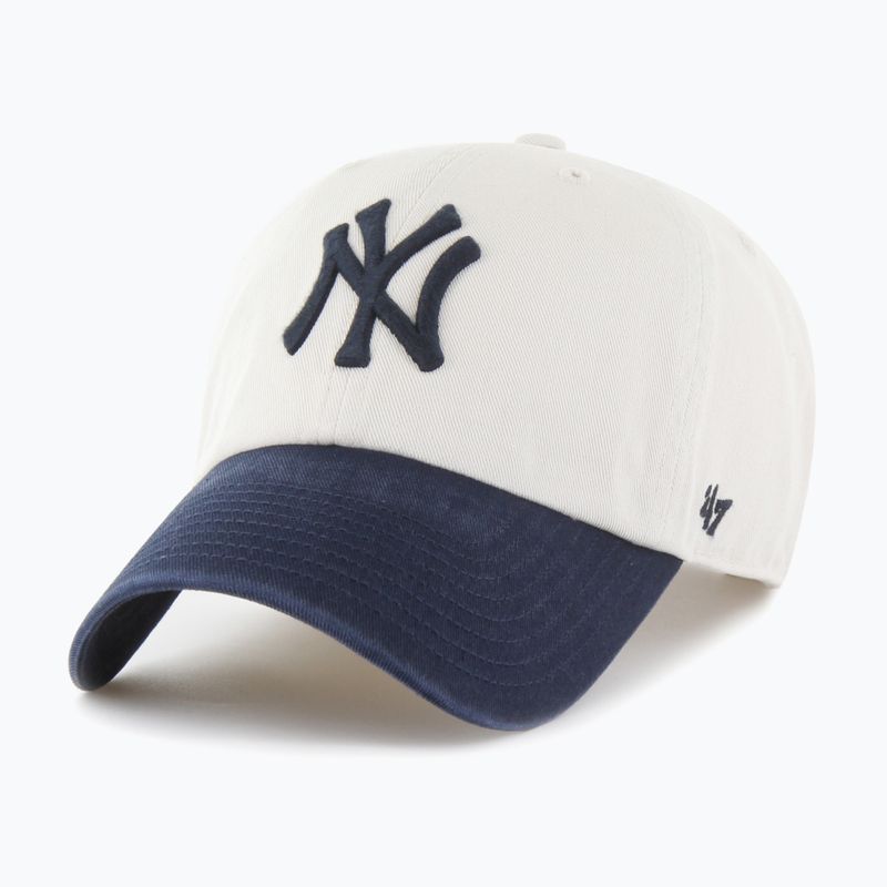 47 Brand MLB New York Yankees Grand Stand CLEAN UP bone baseball cap 3