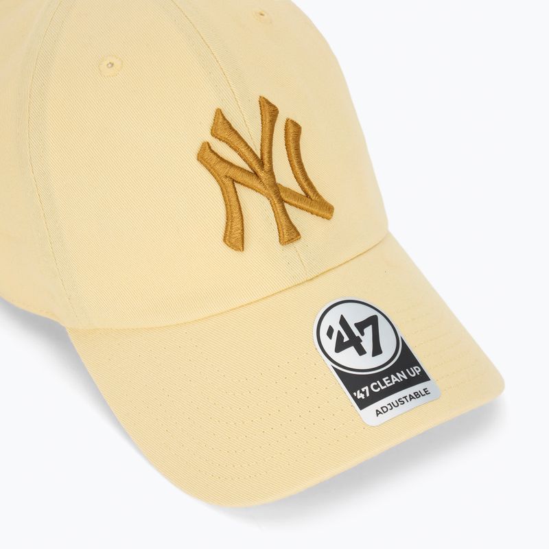 47 Brand MLB New York Yankees CLEAN UP butter baseball cap 3