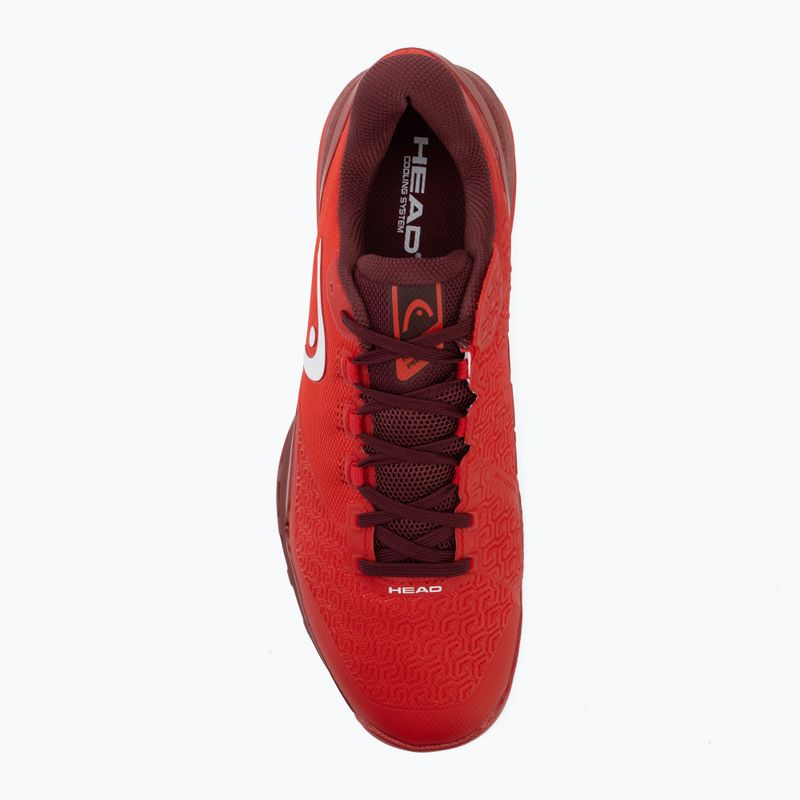 Men's tennis shoes HEAD Revolt Pro 5.0 Clay red/dark red 5