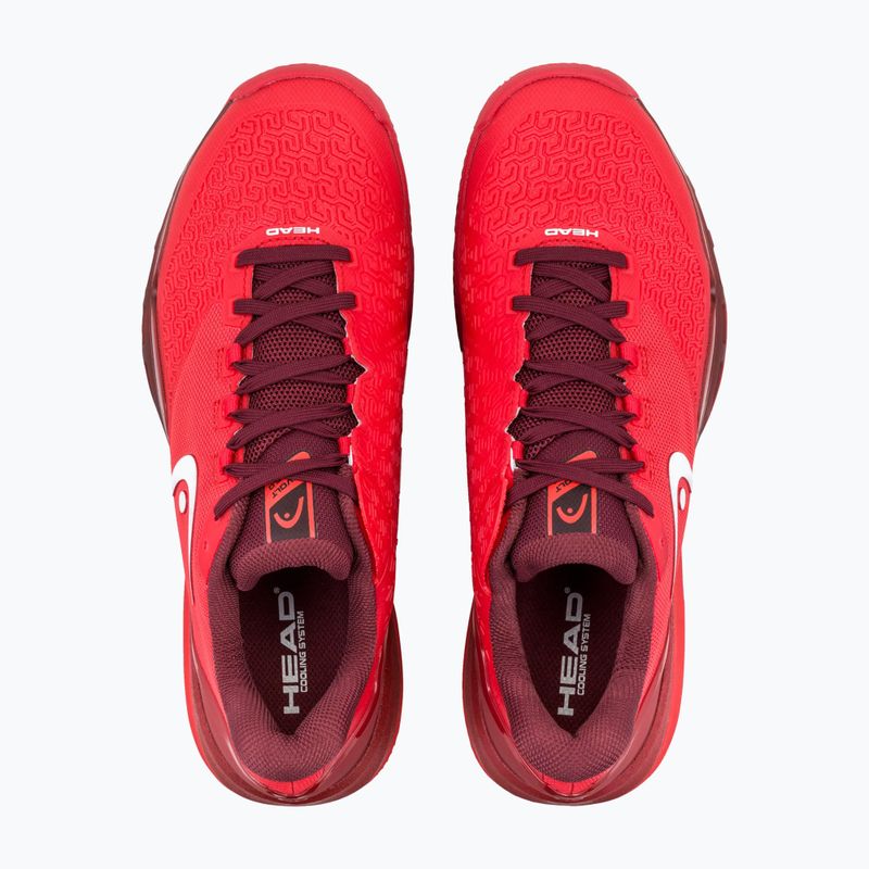 Men's tennis shoes HEAD Revolt Pro 5.0 Clay red/dark red 4