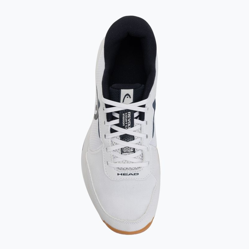 Men's tennis shoes HEAD Revolt Court 5.0 Indoor white/blueberry 5