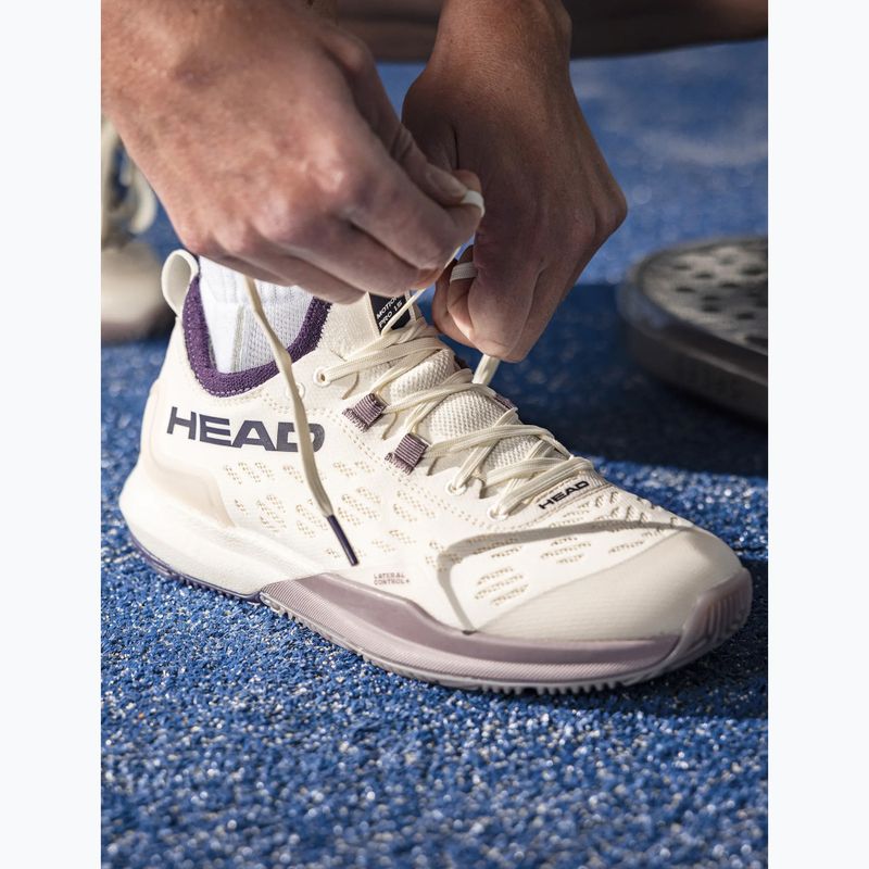 Women's padel shoes HEAD Motion Pro 1.5 chalk white/purple 5