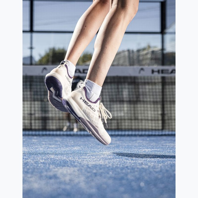 Women's padel shoes HEAD Motion Pro 1.5 chalk white/purple 7