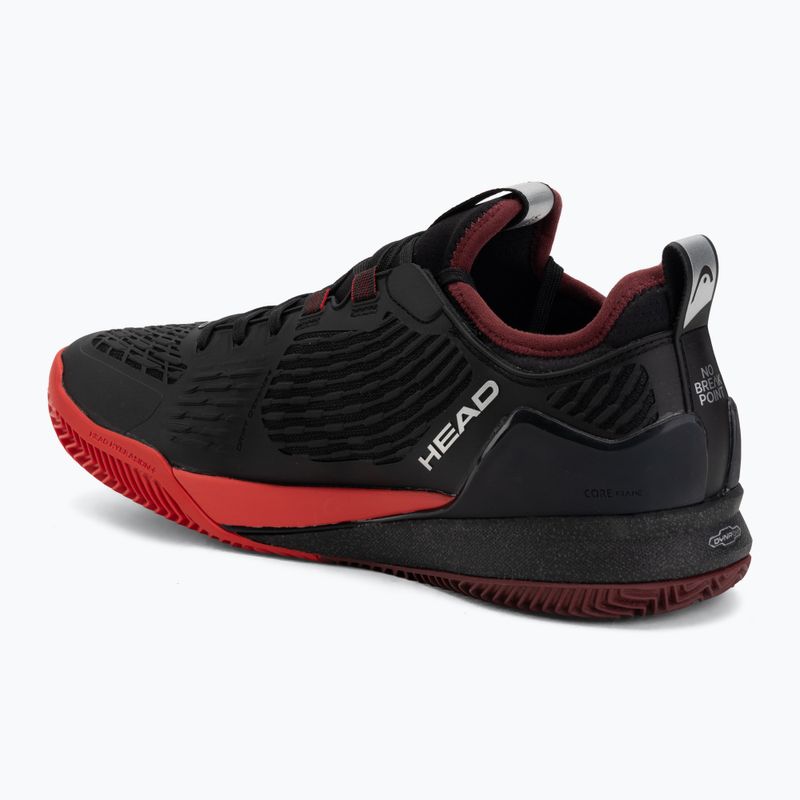 Men's tennis shoes HEAD Endure Pro Clay black/red 3