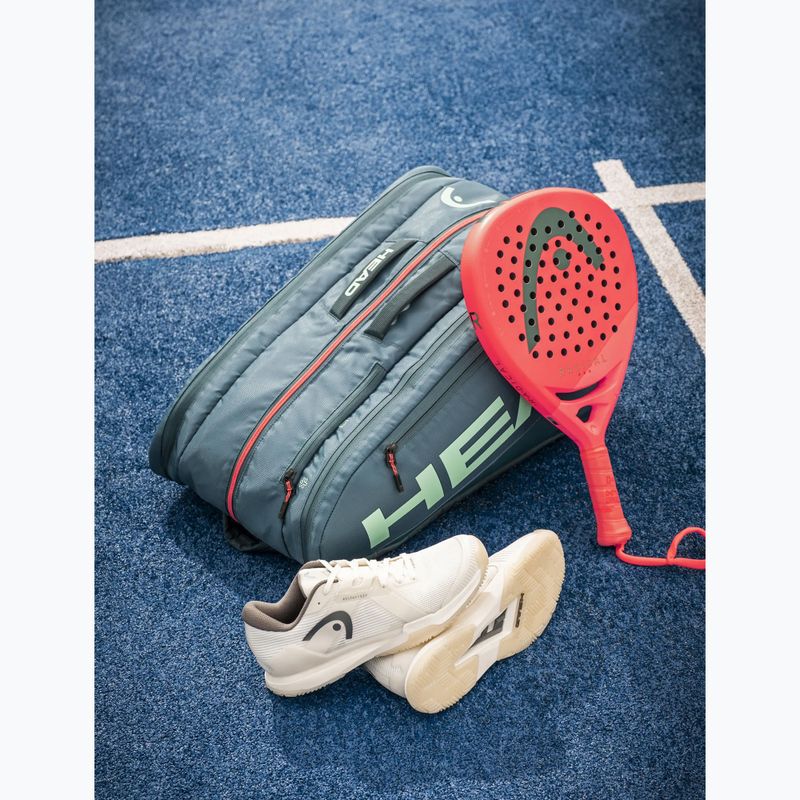 Padel bag HEAD Tour Padel Bag L 40 l green/orange 5