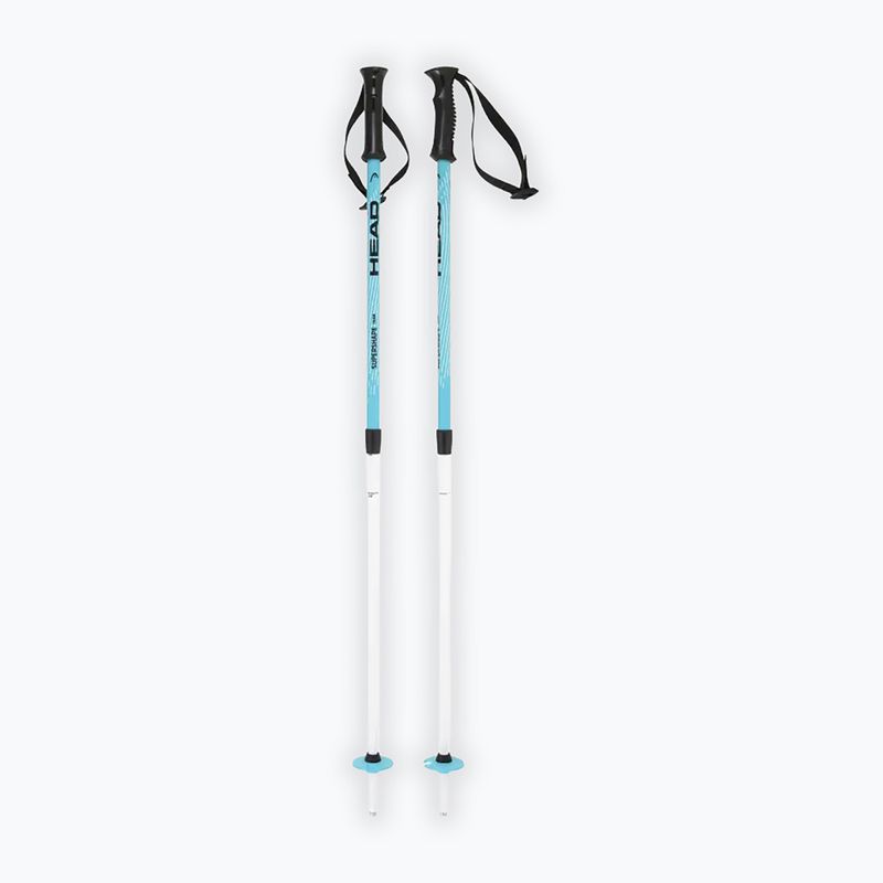 Children's ski poles HEAD Supershape Team Adjustable Jr white/black/speedblue