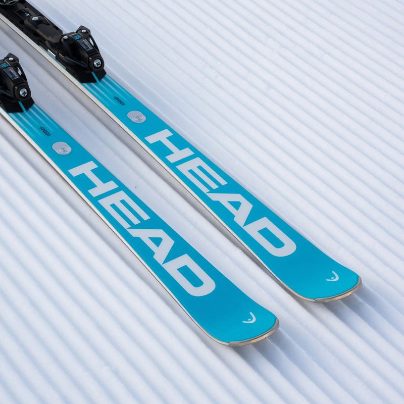 Downhill skis with bindings HEAD WC Rebels e-Speed Pro RP WCR 14 + Protector+ FF 14 GW blue/white 9
